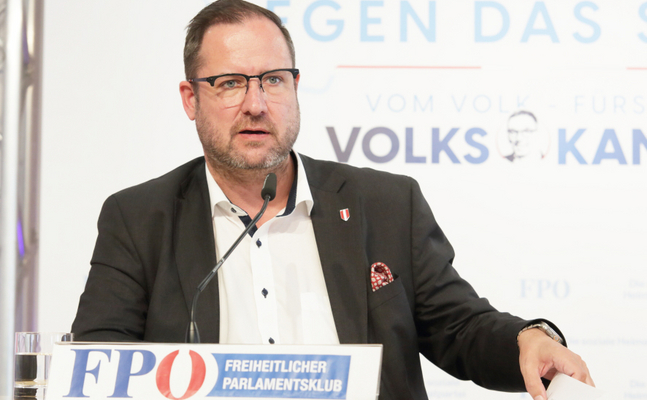 FPÖ-Verkehrssprecher Christian Hafenecker.